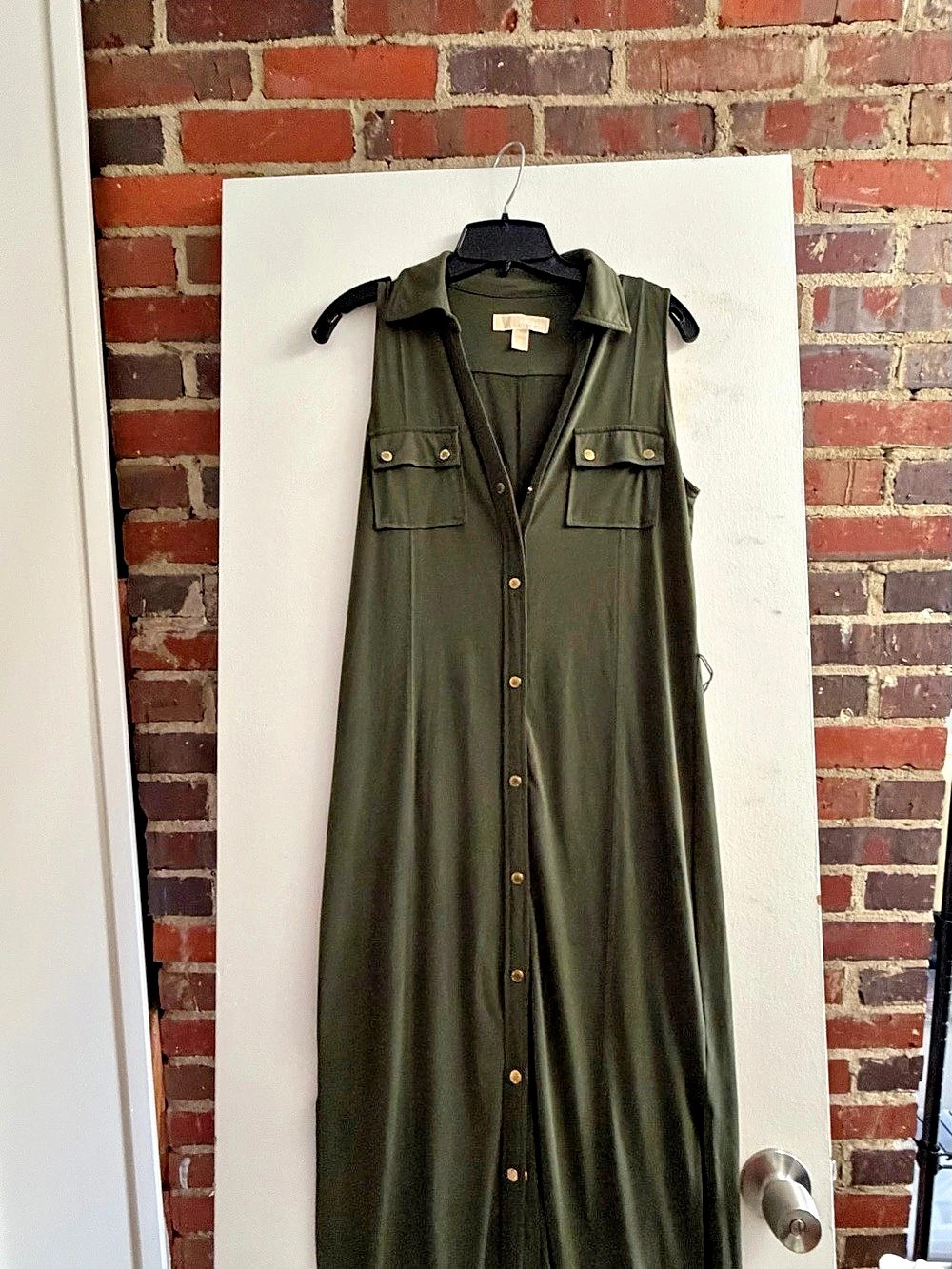 MICHAEL Michael Kors Sleeveless Belted Utility Shirt Dress Medium Like New